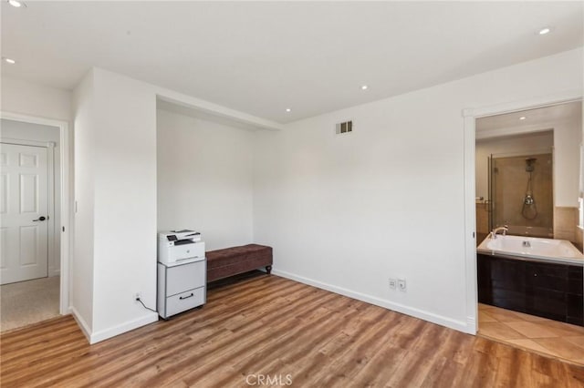 2652 La Salle Way, San Jose, CA 95130 - unfurnished bedroom featuring light wood-style flooring, baseboards, recessed lighting, and connected bathroom