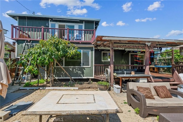 2652 La Salle Way, San Jose, CA 95130 - back of house with a patio, a wooden deck, and board and batten siding
