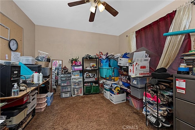 25382 Silverwood Ln, Menifee, CA 92584 - storage area featuring a ceiling fan