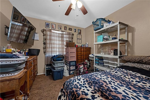 25382 Silverwood Ln, Menifee, CA 92584 - carpeted bedroom with a ceiling fan