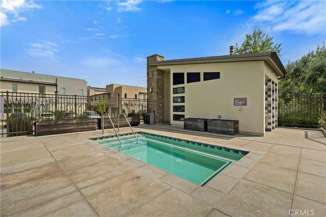 19533 Cardigan Dr, Northridge, CA 91324 - view of swimming pool featuring a patio area, central air condition unit, and fence