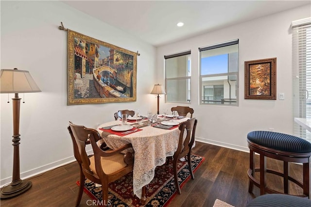 19533 Cardigan Dr, Northridge, CA 91324 - dining room featuring wood finished floors, baseboards, plenty of natural light, and recessed lighting