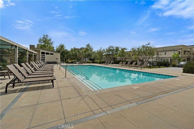 19533 Cardigan Dr, Northridge, CA 91324 - community pool featuring a patio and fence