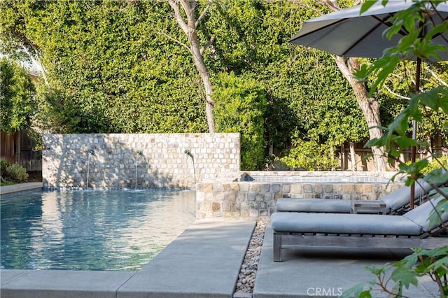 2400 Holly Ln, Newport Beach, CA 92663 - view of pool featuring a fenced backyard