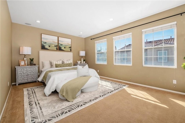 115 Vermillion, Irvine, CA 92603 - carpeted bedroom with baseboards, multiple windows, and recessed lighting