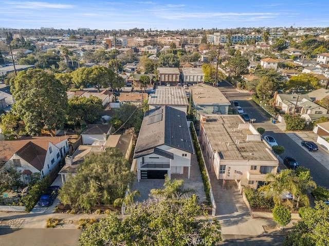 aerial view with a residential view