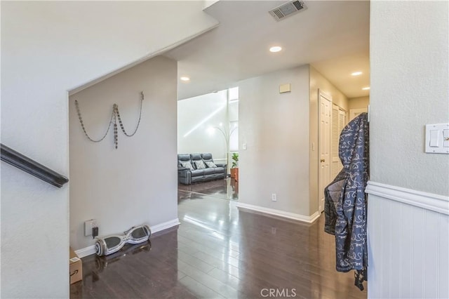 18641 Nathan Hill Dr Unit 8, Canyon Country, CA 91351 - foyer entrance featuring recessed lighting, visible vents, and wood finished floors