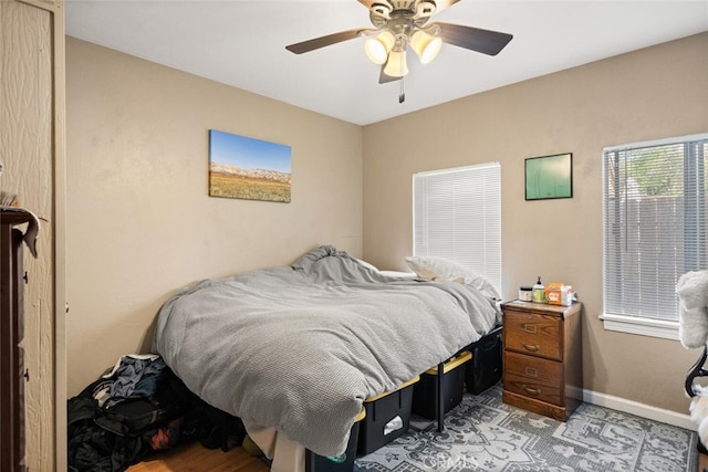 1109 Ivy St, Chico, CA 95928 - bedroom with baseboards and a ceiling fan