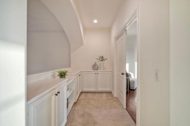 1664 Aryana Dr, Encinitas, CA 92024 - hall with recessed lighting and light carpet