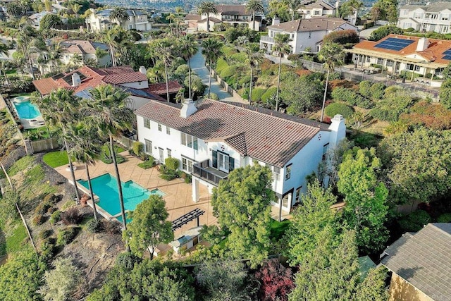1664 Aryana Dr, Encinitas, CA 92024 - aerial perspective of suburban area featuring a pool area