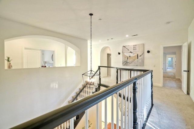 1664 Aryana Dr, Encinitas, CA 92024 - corridor featuring carpet flooring and recessed lighting