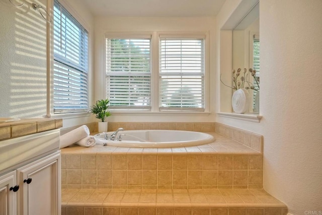 1664 Aryana Dr, Encinitas, CA 92024 - full bath featuring plenty of natural light, a garden tub, and vanity