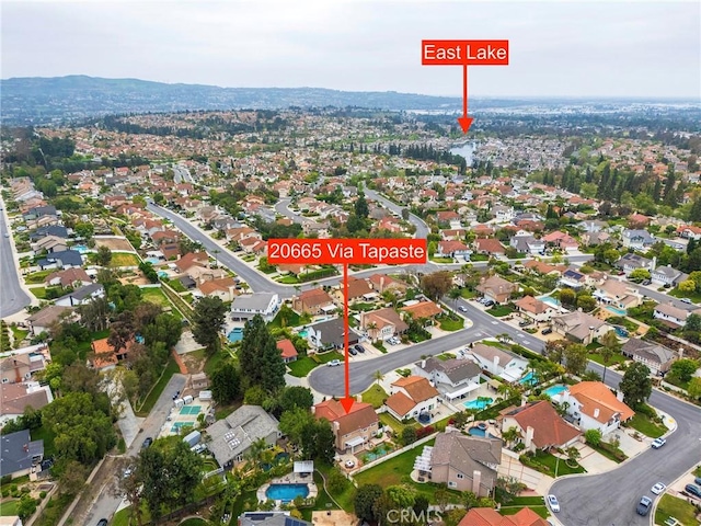 bird's eye view featuring a residential view