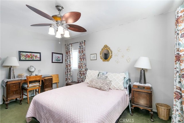 11947 Vivienda Ct, Grand Terrace, CA 92313 - carpeted bedroom featuring ceiling fan