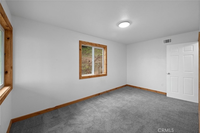781 Arbula Dr, Crestline, CA 92325 - unfurnished room featuring baseboards, visible vents, and carpet floors