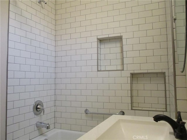22956 Akwo Cir, Wildomar, CA 92595 - bathroom featuring shower / bath combination and a sink