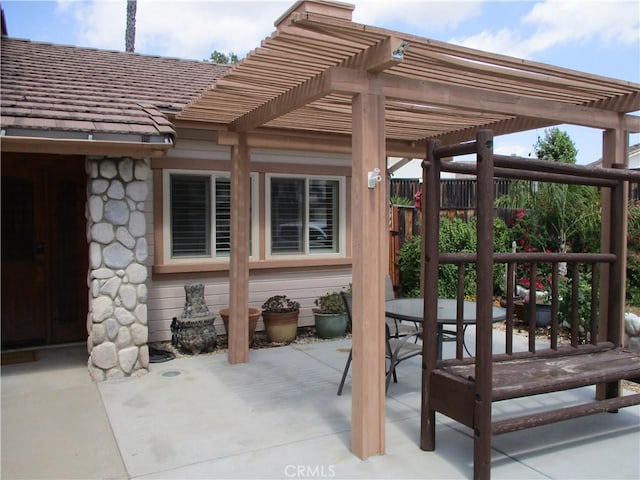 22956 Akwo Cir, Wildomar, CA 92595 - view of patio featuring a pergola and outdoor dining area