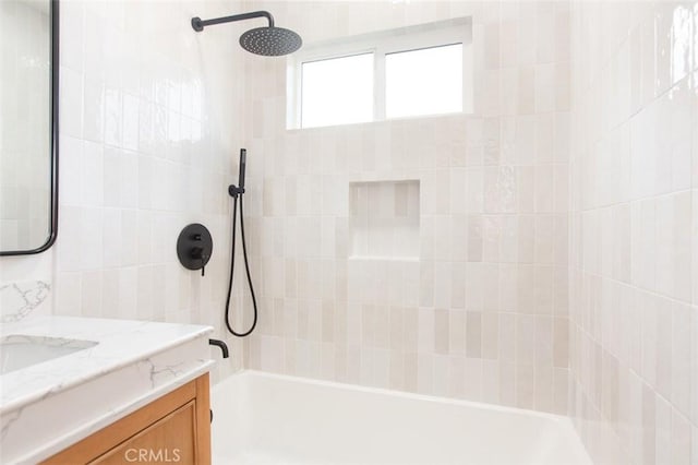 3540 S Sycamore Ave, Los Angeles, CA 90016 - bathroom with washtub / shower combination and vanity