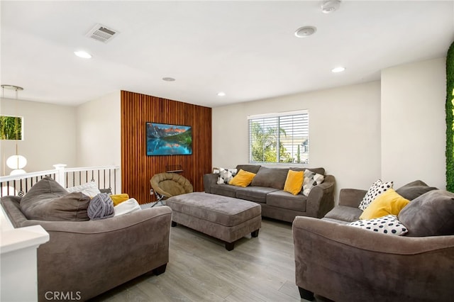 33081 Yucca St, Temecula, CA 92592 - living room featuring light wood-type flooring and recessed lighting