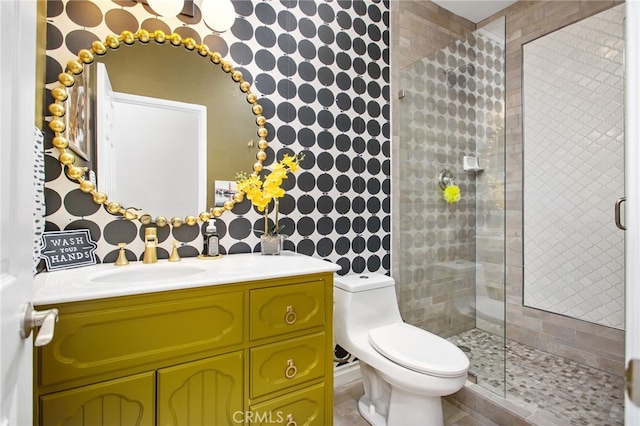 33081 Yucca St, Temecula, CA 92592 - full bath with a shower stall, toilet, and vanity