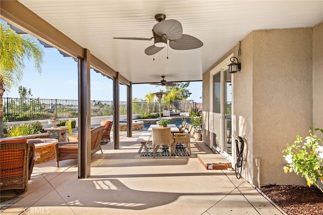 33081 Yucca St, Temecula, CA 92592 - view of patio / terrace featuring a ceiling fan and outdoor dining area