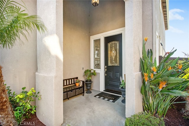 33081 Yucca St, Temecula, CA 92592 - view of exterior entry featuring stucco siding and covered porch
