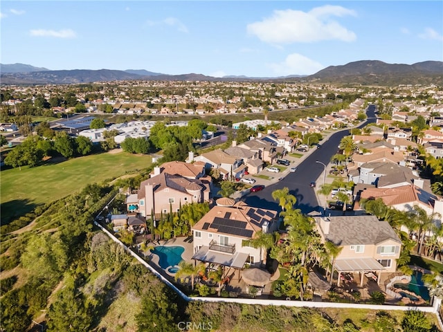 33081 Yucca St, Temecula, CA 92592 - aerial overview of property's location featuring nearby suburban area and a mountain backdrop