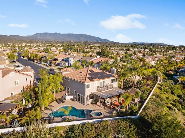 33081 Yucca St, Temecula, CA 92592 - aerial view of residential area with a mountainous background and a pool