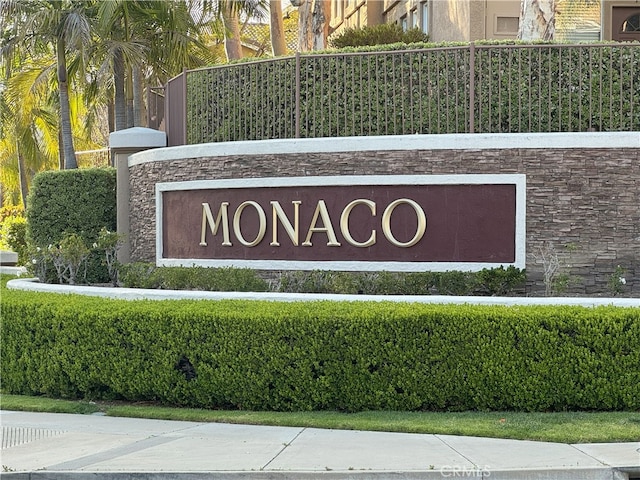 view of community sign