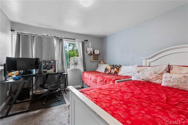 bedroom with carpet