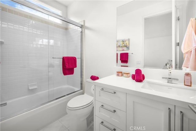 5366 Collingwood Cir, Calabasas, CA 91302 - bathroom featuring vanity, toilet, and shower / bath combination with glass door