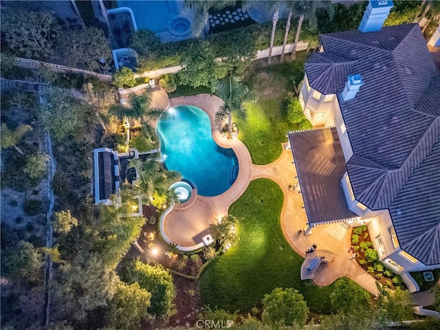5366 Collingwood Cir, Calabasas, CA 91302 - drone / aerial view of a pool area