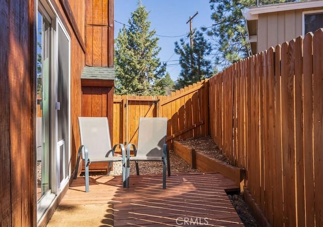 deck with fence