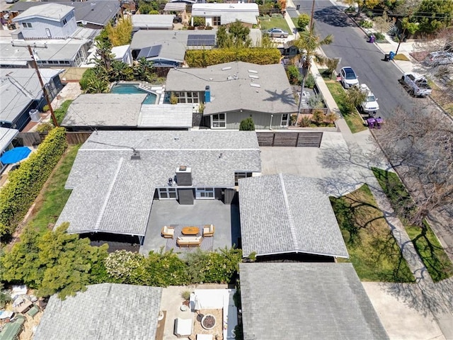 aerial view featuring a residential view