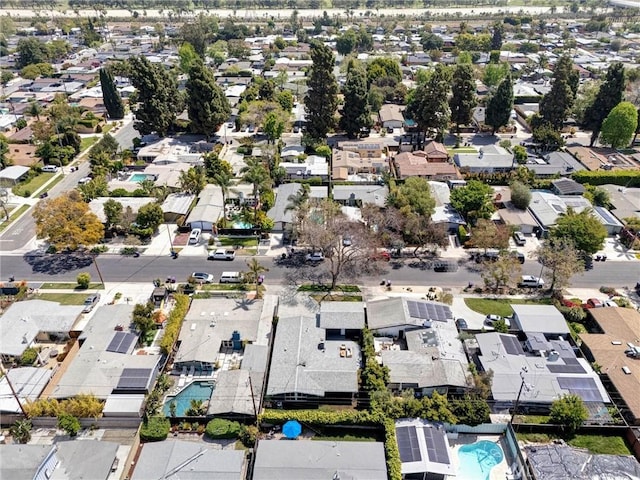aerial view with a residential view