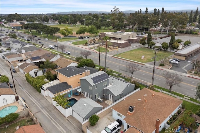bird's eye view with a residential view