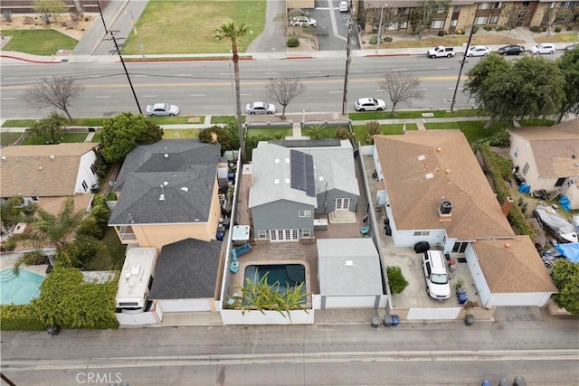 aerial view featuring a residential view