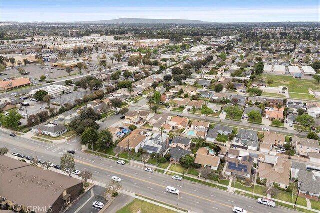 bird's eye view with a mountain view and a residential view
