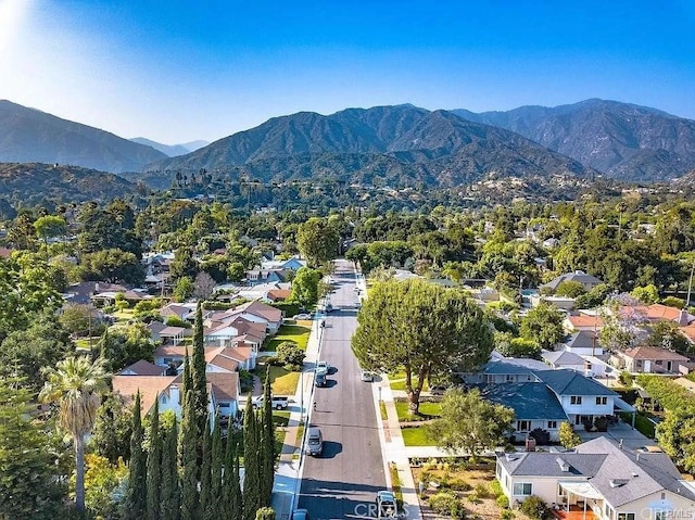 162 Acacia Ave, Monrovia, CA 91016 - aerial view of residential area featuring a mountain backdrop