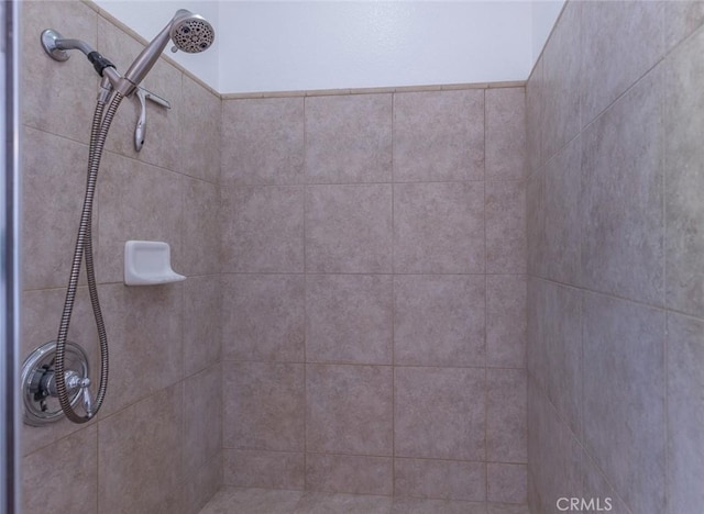 room details featuring a tile shower