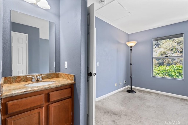3408 Hathaway Ave Unit 301, Long Beach, CA 90815 - bathroom with baseboards and vanity