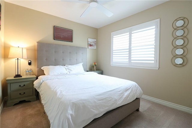 10629 El Este Ave, Fountain Valley, CA 92708 - bedroom featuring ceiling fan, baseboards, and light carpet