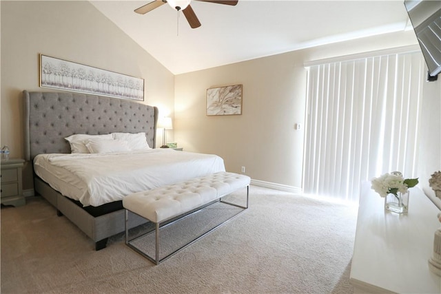 10629 El Este Ave, Fountain Valley, CA 92708 - carpeted bedroom with ceiling fan, lofted ceiling, and baseboards