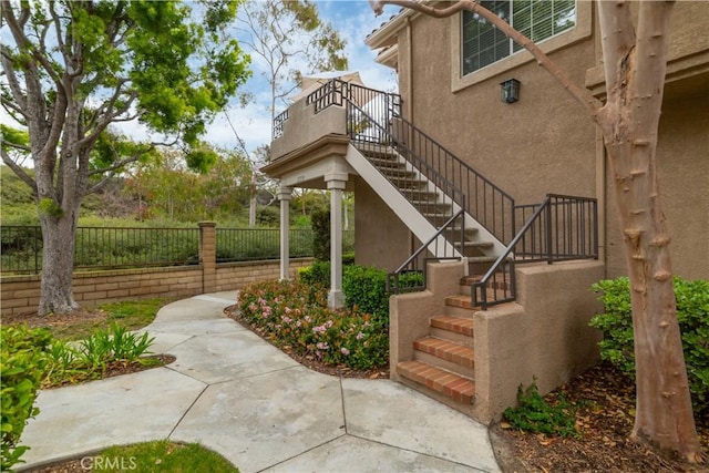 27191 Ryan Dr, Laguna Niguel, CA 92677 - view of patio featuring stairway and fence