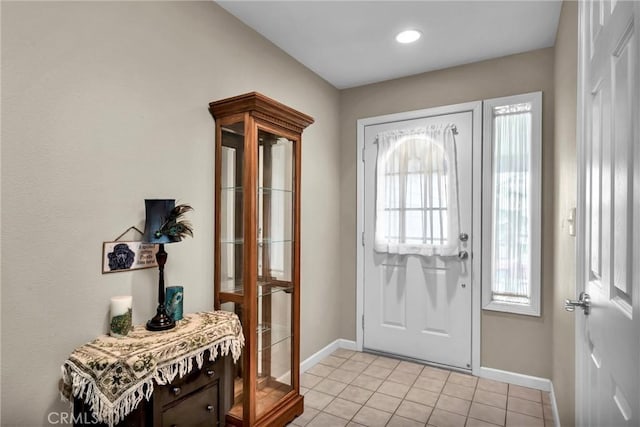 17126 Squirrelhill Rd, Hidden Valley Lake, CA 95467 - entrance foyer with baseboards and light tile patterned floors