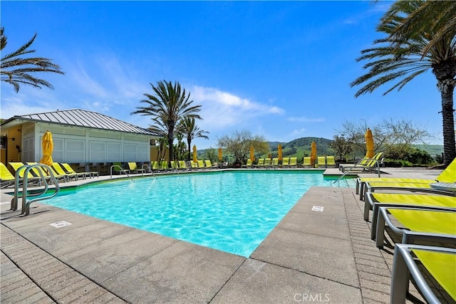 9 Adelfa St, Rancho Mission Viejo, CA 92694 - pool featuring a mountain view and a patio