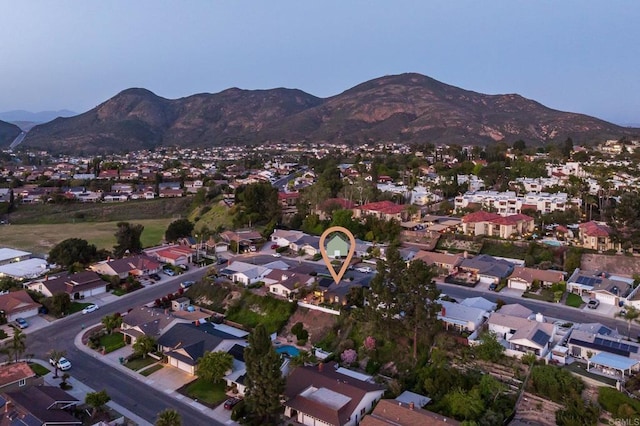 6770 Amberly St, San Diego, CA 92120 - aerial view of property and surrounding area with nearby suburban area and mountains