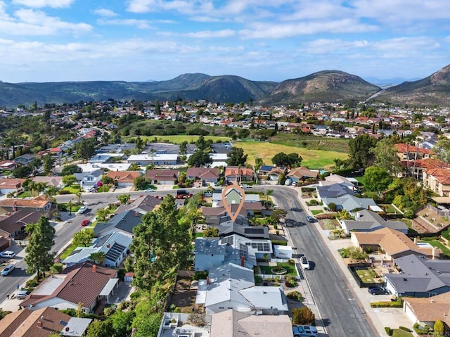 6770 Amberly St, San Diego, CA 92120 - aerial overview of property's location with nearby suburban area and a mountain backdrop