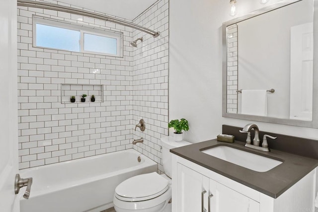 6770 Amberly St, San Diego, CA 92120 - full bathroom with toilet, vanity, and shower / bathtub combination