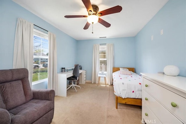 2103 Price St, San Luis Obispo, CA 93401 - bedroom featuring light carpet and ceiling fan